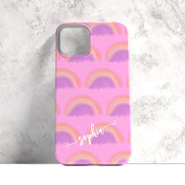 Colorful regenboognaamscript gepersonaliseerd Case-Mate iPhone 14 hoesje
