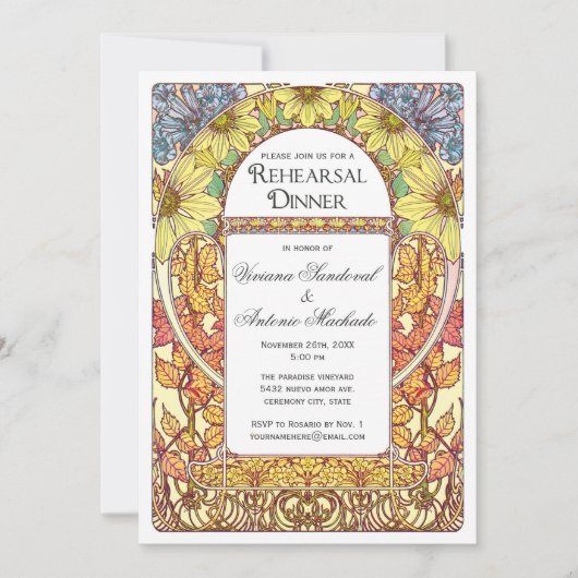 Colorful Rehearsal Dinner Invitations Kaart (Voorkant)