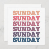 Colorful Repeeeated Sunday Sunday Sunday Sunday Kaart (Voorkant / Achterkant)