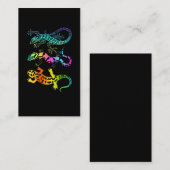Colorful Reptile Art Gecko Lizard Pastel Visitekaartje (Voorkant / Achterkant)