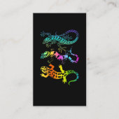 Colorful Reptile Art Gecko Lizard Pastel Visitekaartje (Voorkant)