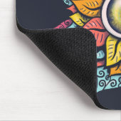 Colorful Reptile Eye Flower Weird Surreal Art Muismat (Hoek)