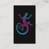 Colorful Reptile Tribal Gecko Lizard Lover Visitekaartje (Voorkant)