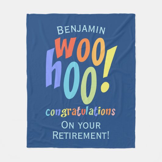 Colorful Retirement Gefeliciteerd Fleece Deken (Voorkant)