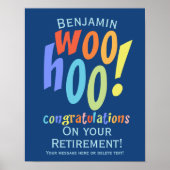 Colorful Retirement Gefeliciteerd Poster (Voorkant)