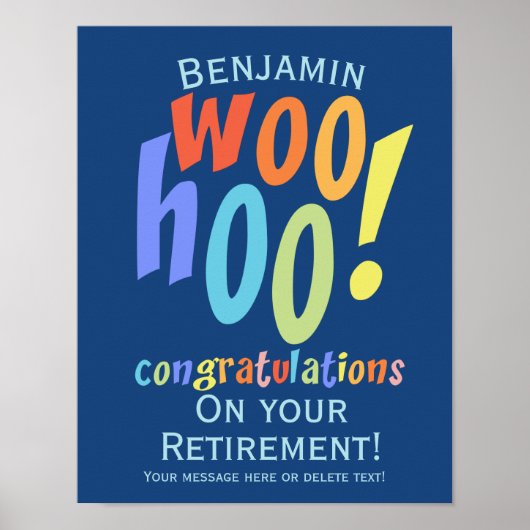 Colorful Retirement Gefeliciteerd Poster (Voorkant)