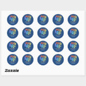 Colorful Retirement Gefeliciteerd Ronde Sticker (Vel)