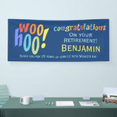 Colorful Retirement Gefeliciteerd Spandoek (Beurs)