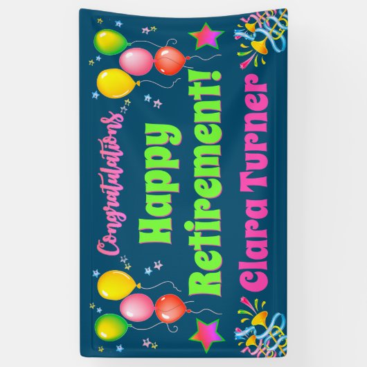 Colorful Retirement Spandoek (Verticaal)