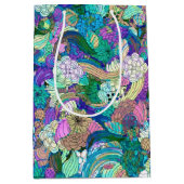 Colorful Reto Flowers Collage Medium Cadeauzakje (Voorkant)