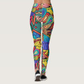 Colorful Retro 1960, Psycholdelic Leggings (Achterkant)