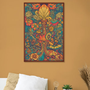 Colorful Retro 70s Psychedelic AI Art Poster