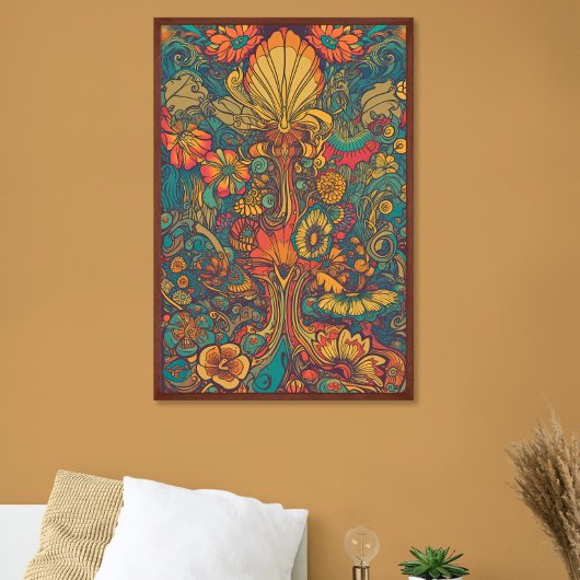 Colorful Retro 70s Psychedelic AI Art Poster