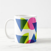 Colorful Retro 90s Neon Geometric Shapes Koffiemok (Links)