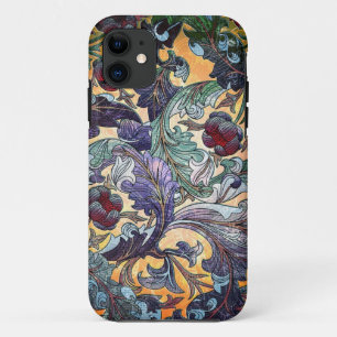 Colorful Retro Abstract Floral Collage iPhone 11 Hoesje