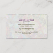 Colorful Retro Abstract Floral Collage Visitekaartje (Achterkant)