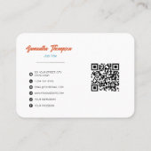 Colorful Retro Arch Rainbow QR Code Visitekaartje (Achterkant)