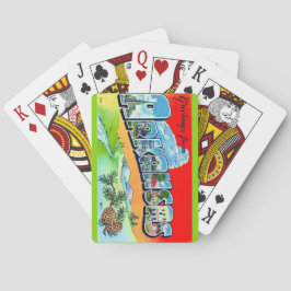 Colorful Retro Arkansas Postcard Pokerkaarten
