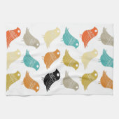 Colorful Retro Birds Mid Century Modern Hand Towel Theedoek (Horizontaal)