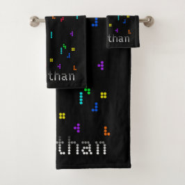 Colorful Retro Block Puzzle Game Play Gaming Bad Handdoek