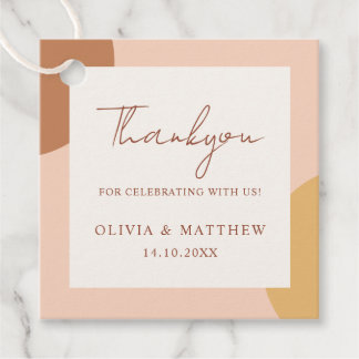 Colorful Retro Bohemian Arches Thank You Wedding Bedankjes Labels