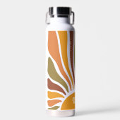 Colorful Retro Boho  Sunrise Waterfles (Voorkant)