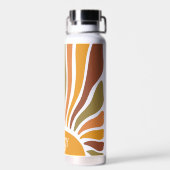 Colorful Retro Boho  Sunrise Waterfles (Achterkant)