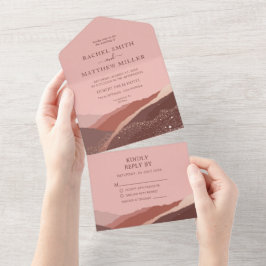 Colorful Retro Bold Floral Summer Spring Wedding A All In One Uitnodiging