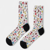 Colorful Retro Cartoon Candy Pattern Socks Sokken (Links)