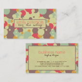 Colorful Retro Circles Patroon Visitekaartje (Voorkant / Achterkant)