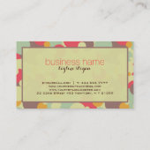 Colorful Retro Circles Patroon Visitekaartje (Achterkant)