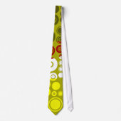 Colorful Retro Circles Pattern Stropdas (Voorkant)