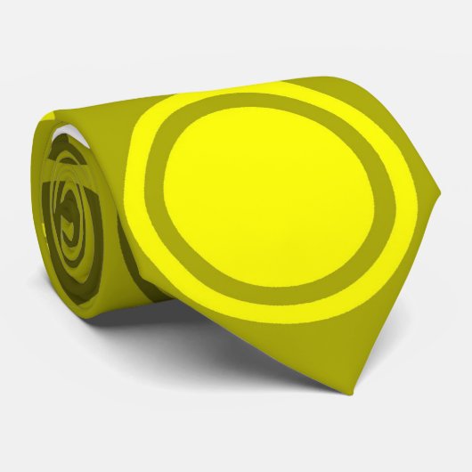 Colorful Retro Circles Pattern Stropdas (Opgerold)