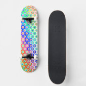 Colorful Retro Circles Skateboard (Voorkant)