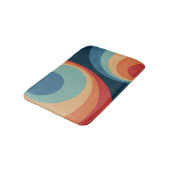 Colorful retro cirkels design badmat (Gekanteld)