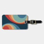 Colorful retro cirkels design bagagelabel (Voorkant horizontaal)