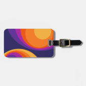 Colorful retro cirkels design bagagelabel (Voorkant horizontaal)