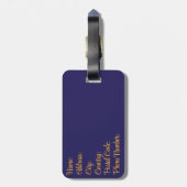 Colorful retro cirkels design bagagelabel (Achterkant verticaal)