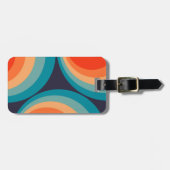 Colorful retro cirkels design bagagelabel (Voorkant horizontaal)