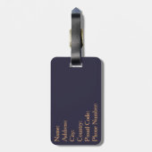 Colorful retro cirkels design bagagelabel (Achterkant verticaal)
