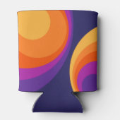 Colorful retro cirkels design blikjeskoeler (Achterkant)