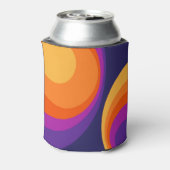 Colorful retro cirkels design blikjeskoeler (Blikje Achterkant)