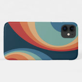 Colorful retro cirkels design Case-Mate iPhone case (Achterkant (horizontaal))