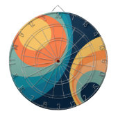 Colorful retro cirkels design dartbord (Voorkant)