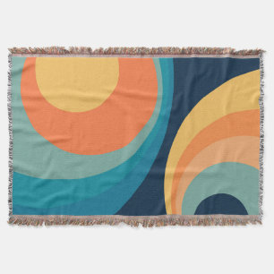 Colorful retro cirkels design deken
