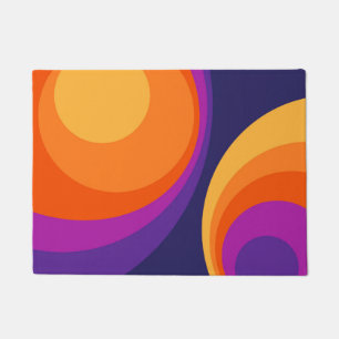 Colorful retro cirkels design deurmat