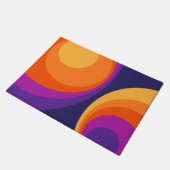 Colorful retro cirkels design deurmat (Schuin)