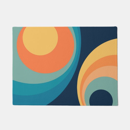 Colorful retro cirkels design deurmat (Voorkant)