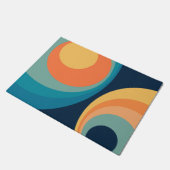 Colorful retro cirkels design deurmat (Schuin)