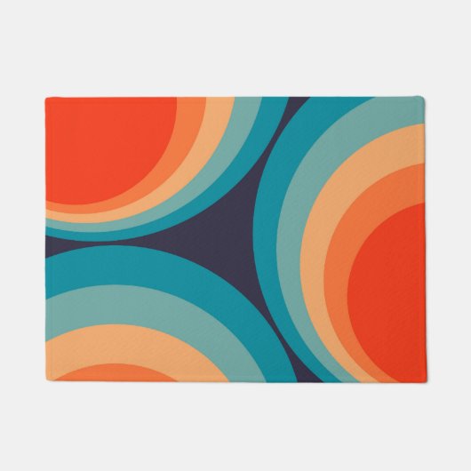 Colorful retro cirkels design deurmat (Voorkant)